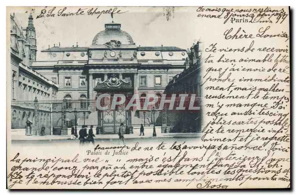 Palazzo di Giustizia — Parigi — editore sconosciuto, numero di serie non visibile - Recto