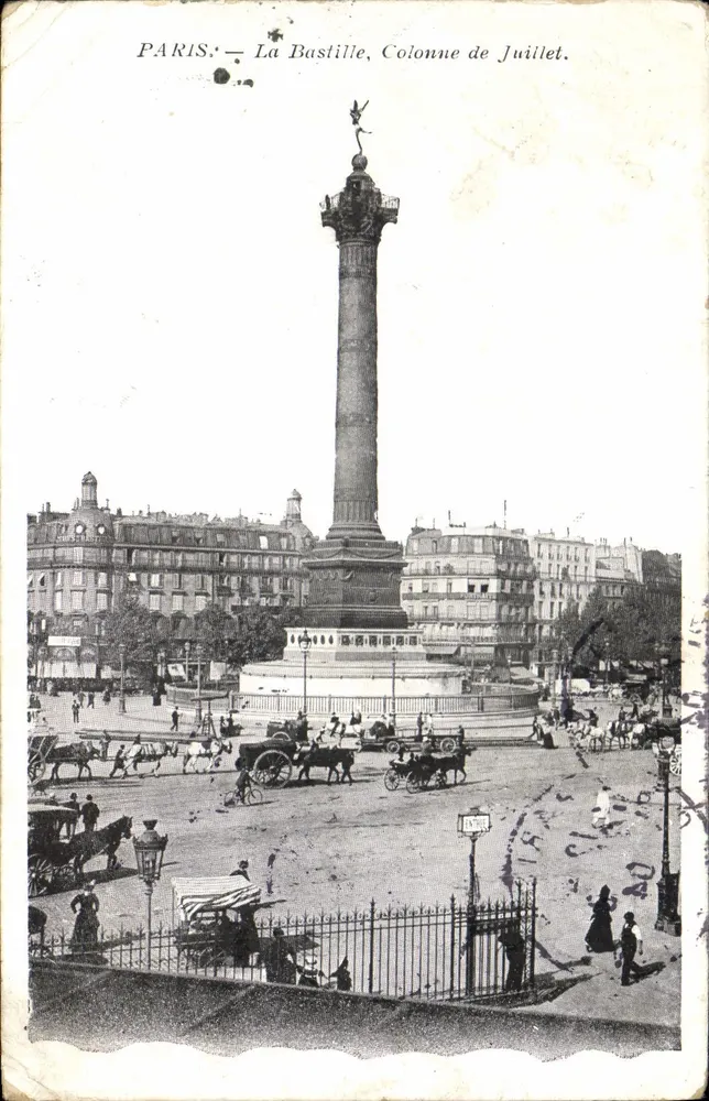 Paris — La Bastille, Colonne de Juillet — éditeur imprimeur non visible - Vorderseite