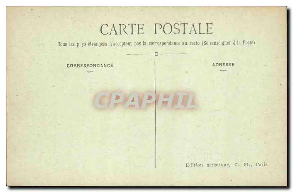 Paris — O Rond-Point dos Campos-Élisée — C.M. n°119 - Verso