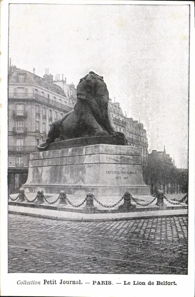 O Leão de Belfort — Paris — Coleção Petit Journal - Frente