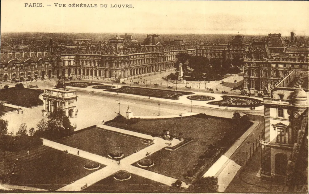 Paris — Vista geral do Louvre — Editor não identificado, número de série não visível - Frente