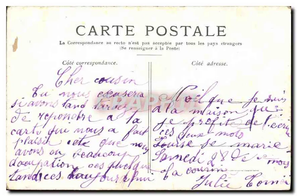 PARIS — Palácio da Legião de Honra - Verso