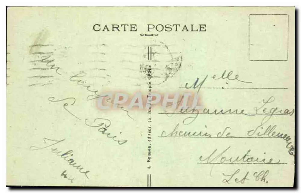 Igreja de São Vicente de Paulo — Paris — J. H. editor, n° 59 - Verso