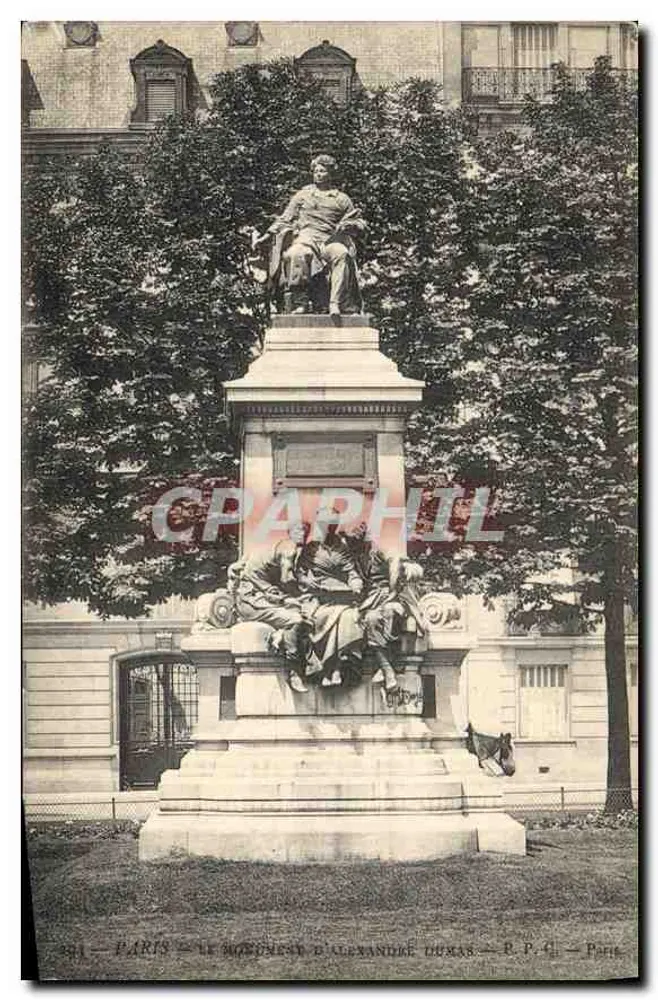 Paris — O monumento de Alexandre Dumas — P.P.C. — Paris - Frente