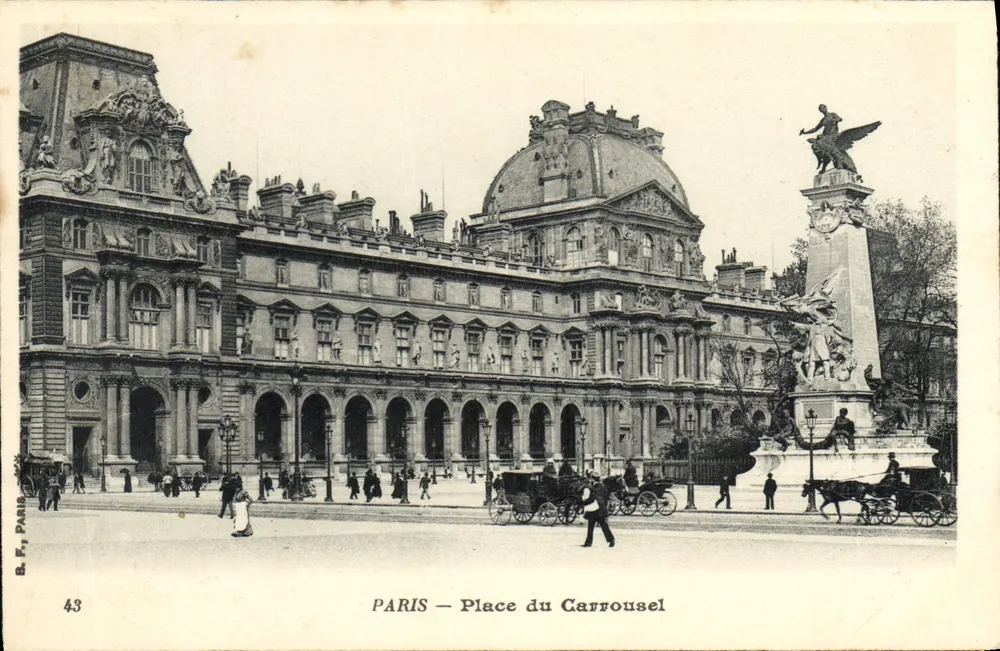 PARIS — Praça do Carrousel — B. F., Paris, n° 43 - Frente