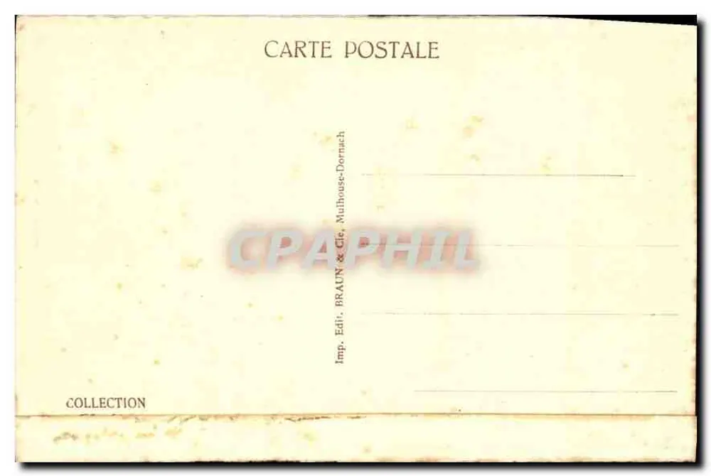 Hcerdt — Junge Mädchen in einer Loggia — Imp. Edi. BRAUN & Cie, Mulhouse-Dornach - Rückseite