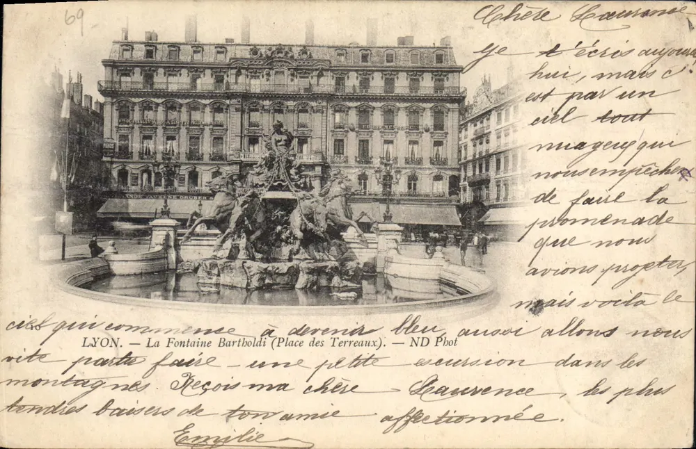 LYON — La Fontaine Bartoldi (Place des Terreaux) — ND Phot - Vorderseite