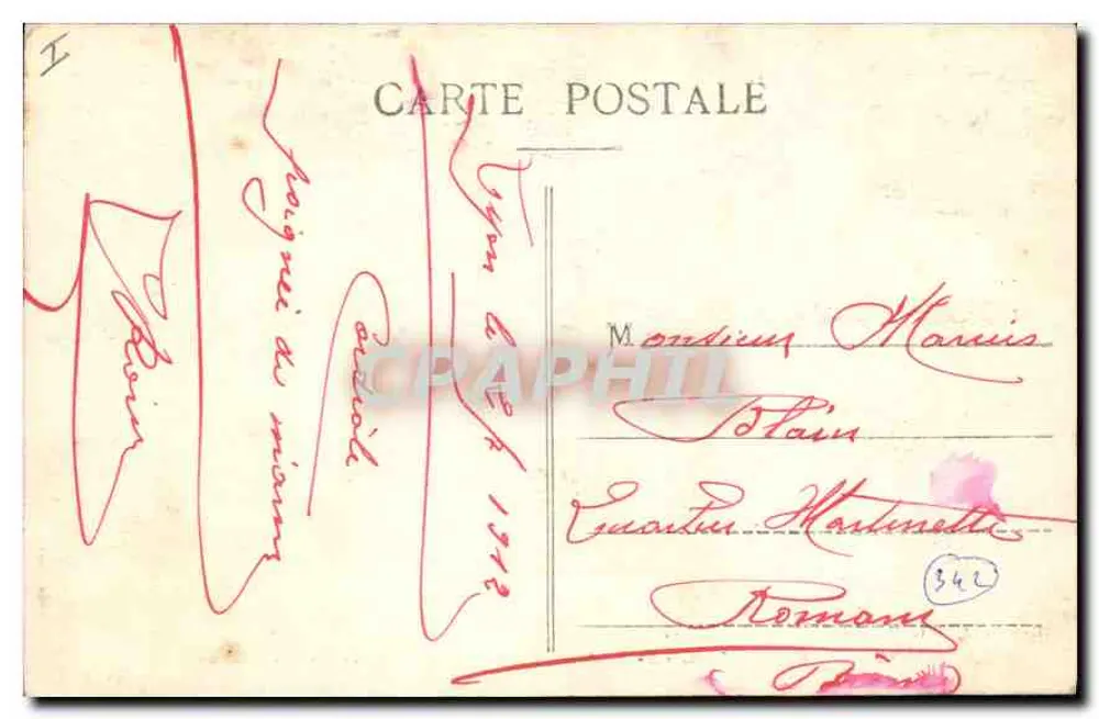 LYON — Hotel de Ville — A Saône, de Nicolas Coustou — Ressicaud, edit. - Verso