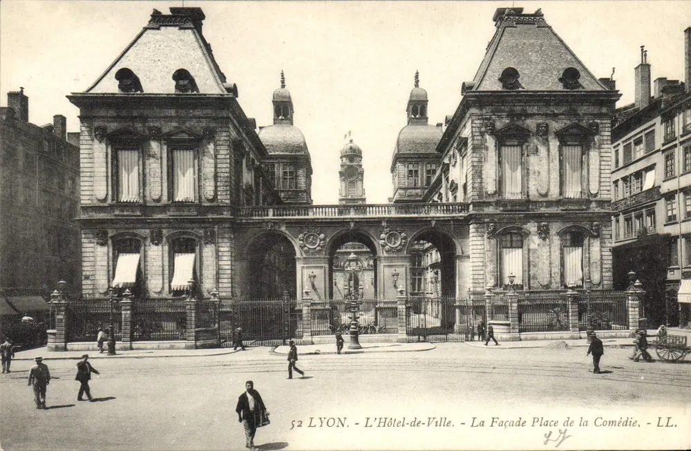 Lyon - Das Rathaus - Die Fassade auf der Place de la Comédie - LL - Vorderseite