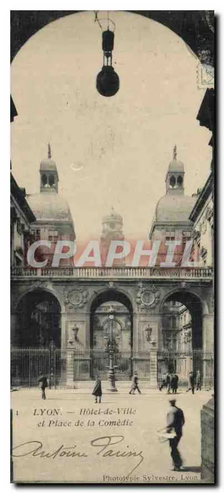 LYON — Rathaus und Place de la Comédie — Phototypie Sylvestre, Lyon - Vorderseite