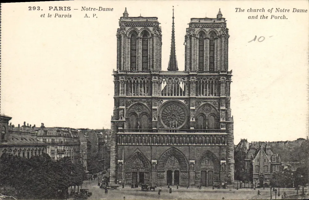 Paris – Notre-Dame e o Portal – A.P. n°293 - Frente