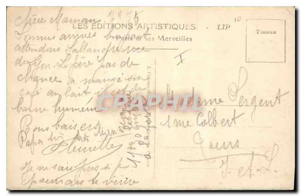 Paris — Vista geral da Madeleine — LIP - Verso