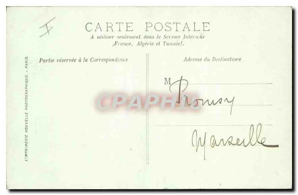 Paris — A Sorbonne — LL. — N° 169 - Verso