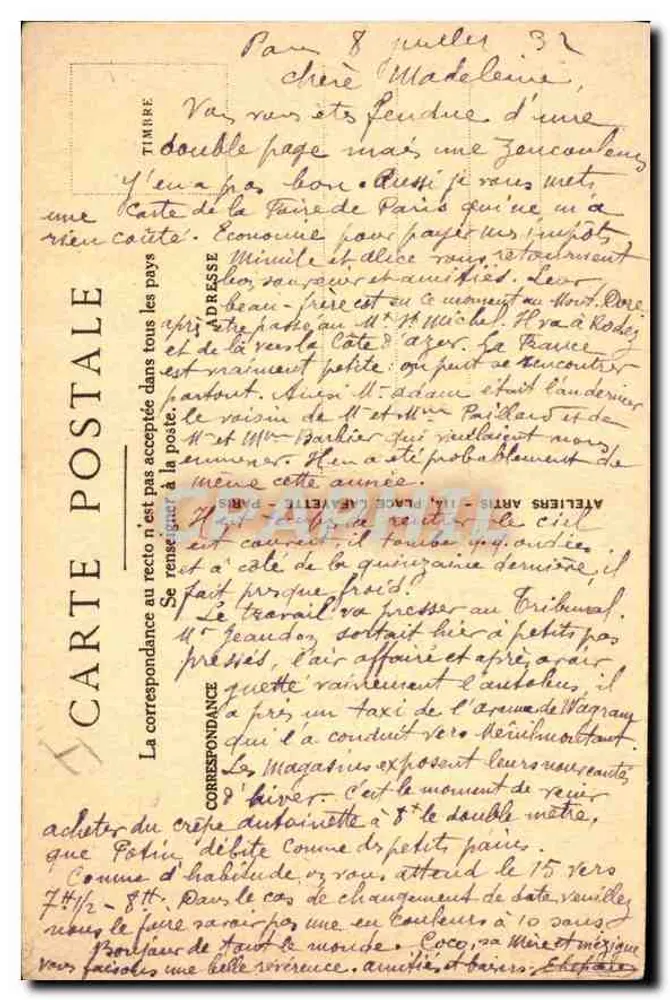 Nossa Senhora de Paris — vista da Sena — editor desconhecido, número de série não visível - Verso