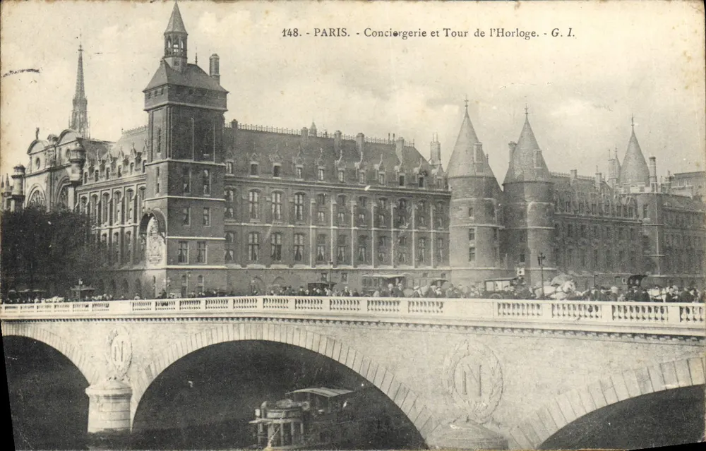 Paris - Conciergerie und Turm der Uhr — G. I. n° 1448 - Vorderseite