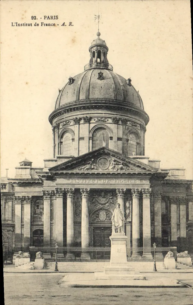 O Instituto da França — Paris — A. R. n° 92 - Frente