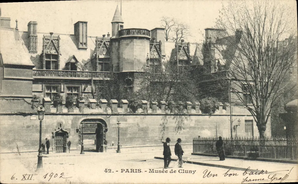 Paris - Museu de Cluny — vista da entrada — editor Jeanne Graff, n° 42 - Frente