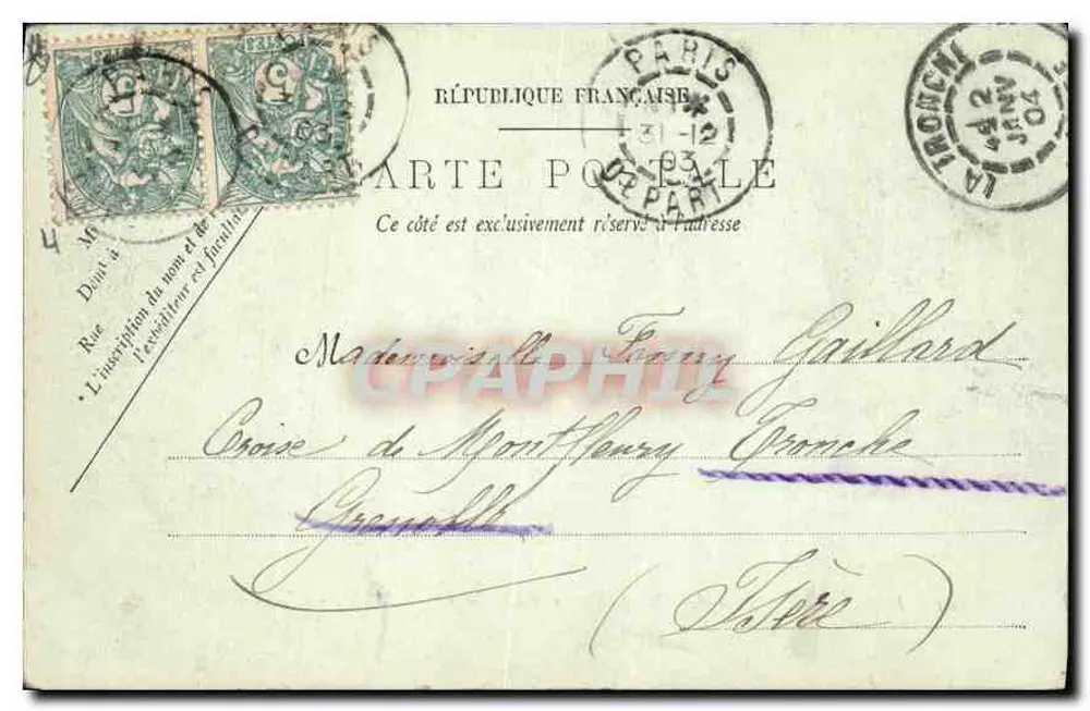 Paris — Avenue des Champs-Élysées und die Pferde von Marly — LL - Rückseite