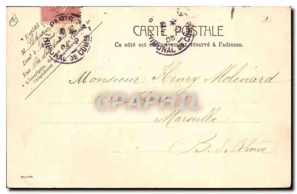 PARIS - Place du Châtelet und das Sarah-Bernhardt-Theater — anonymer Verleger, Nr. 5220 - Rückseite