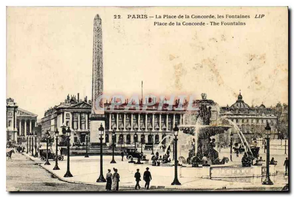 Paris — Die Place de la Concorde, die Fontaines — LIP - Vorderseite