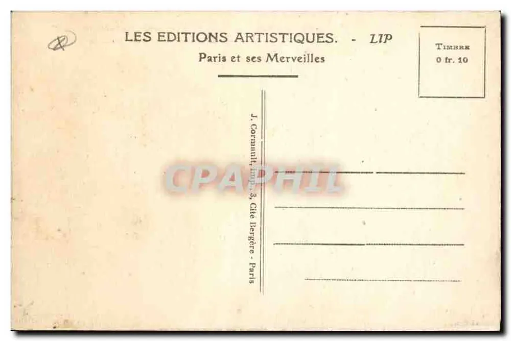 Paris — Die Place de la Concorde, die Fontaines — LIP - Rückseite