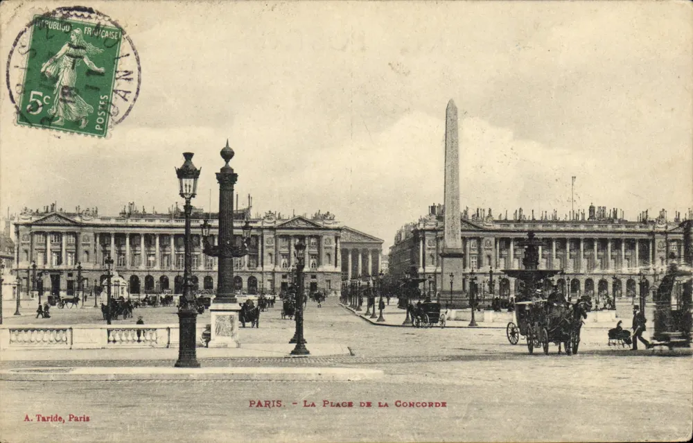 Paris - A Praça da Concorde — A. Taride, Paris - Frente