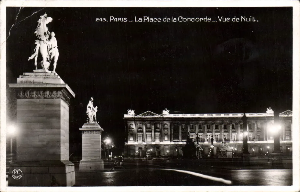 Paris — La Place de la Concorde — Nachtansicht — PC Paris n°243 - Vorderseite