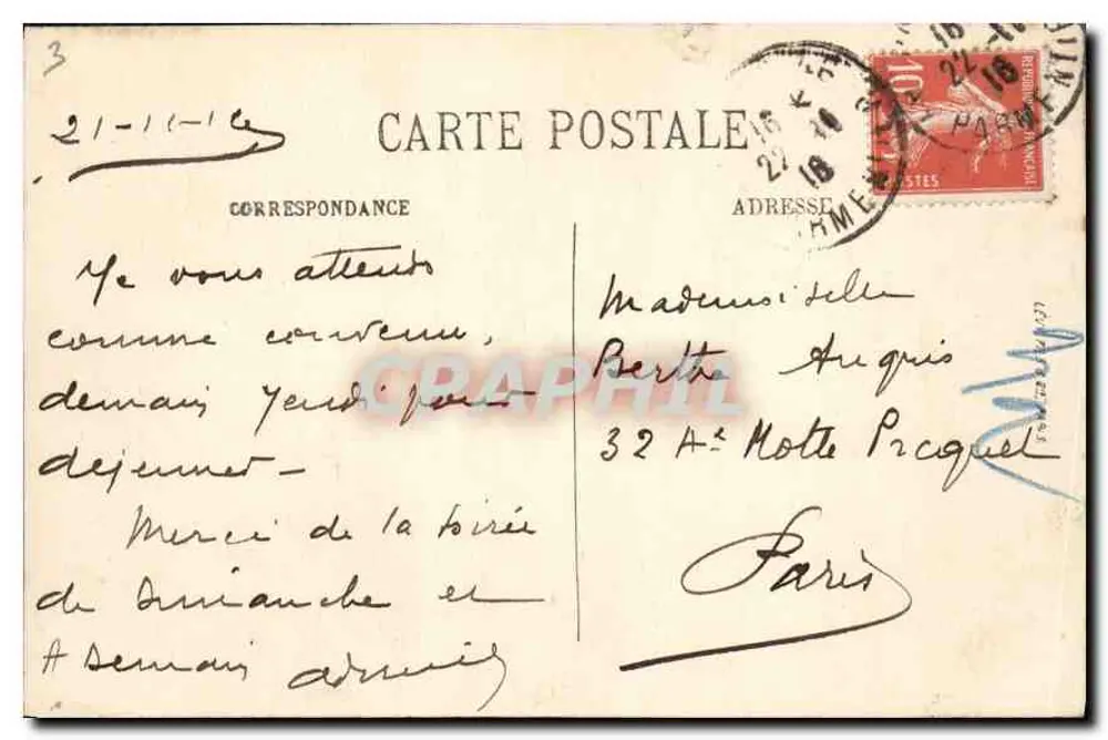Paris — O Ponte Alexandre III — editor desconhecido, n° 75 - Verso