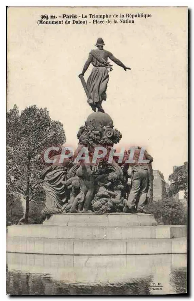 Paris - Der Sieg der Republik (Monument von Dalou) - Place de la Nation — F. F. Paris - Vorderseite