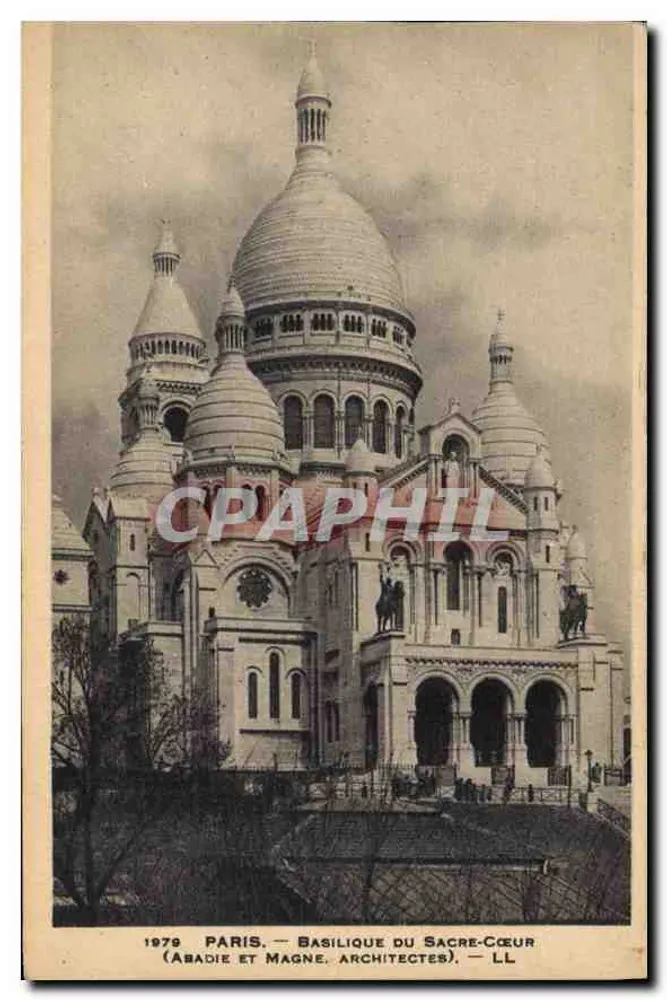 Paris — Basilika des Heiligen Herzens — Abadie et Magne, Architekten — LL - Vorderseite