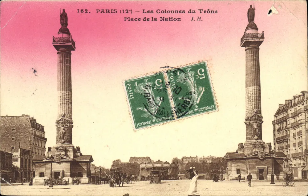 Paris (12e) — Les Colonnes du Trône — J. H. - Vorderseite
