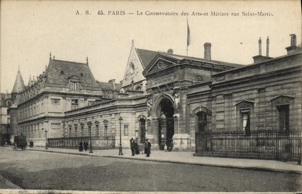Paris — Das Conservatorium der Künste und Handwerke, rue Saint-Martin — A.B. 45 - Vorderseite