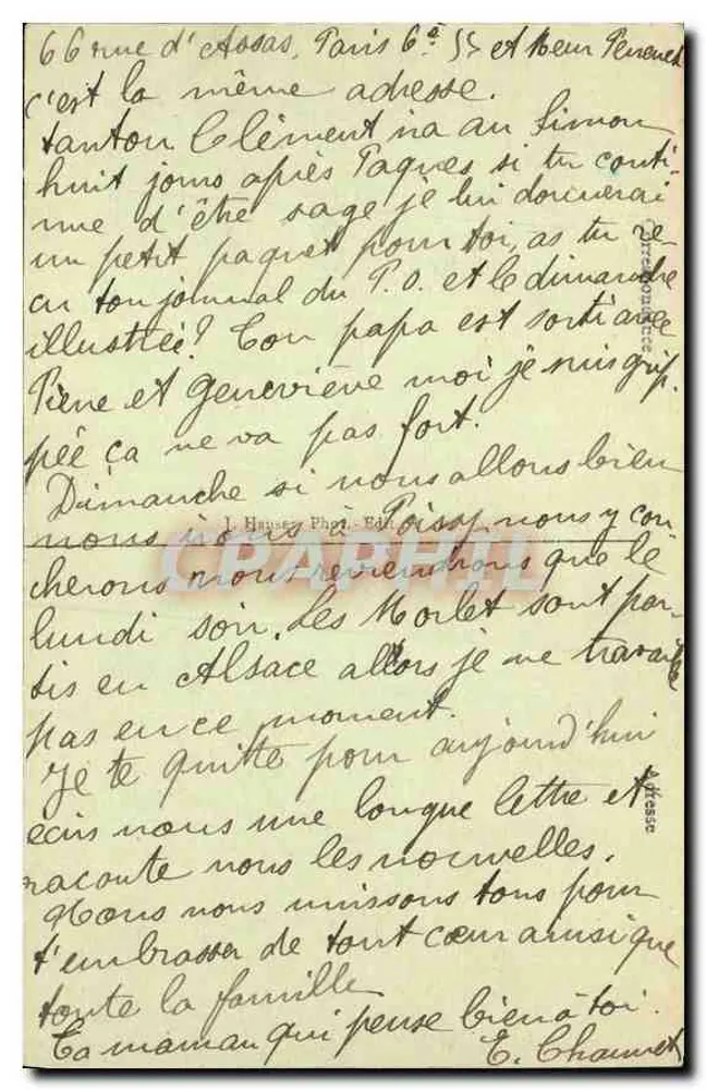 Paris - Bois de Boulogne - Der Große See — J.H. n°717 - Rückseite