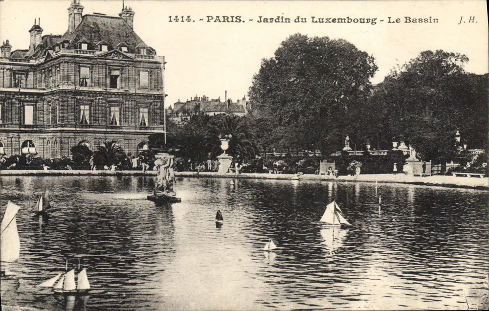 Paris - Jardin du Luxembourg - Der Bassin — J.H. n°1414 - Vorderseite