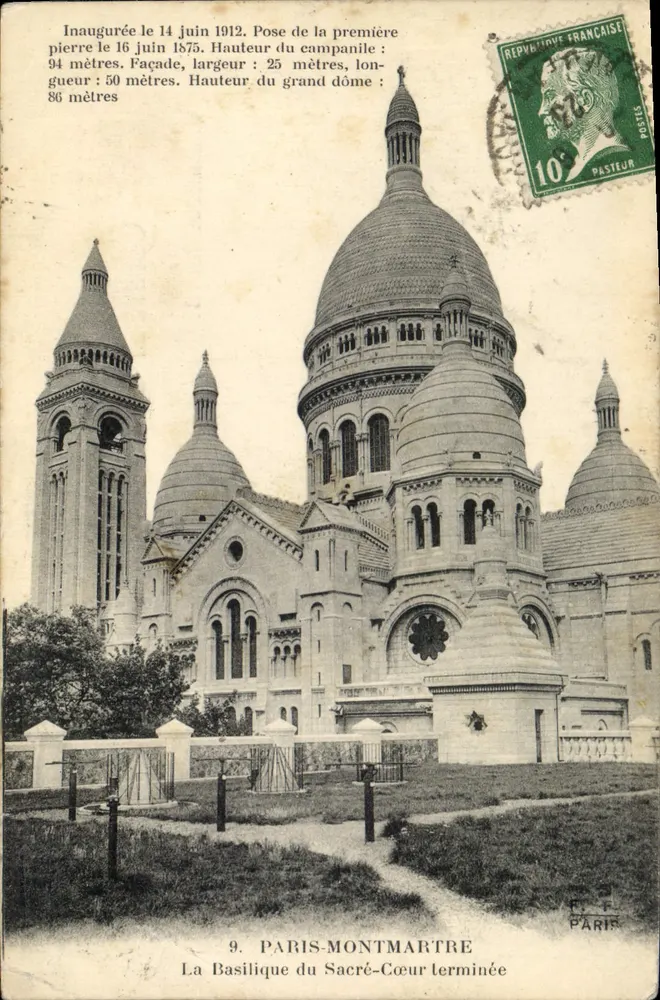 Paris-Montmartre — Die Basilika des Sacré-Cœur fertiggestellt — F. Fleury, Foto-Druck-Verlag, Paris - Vorderseite