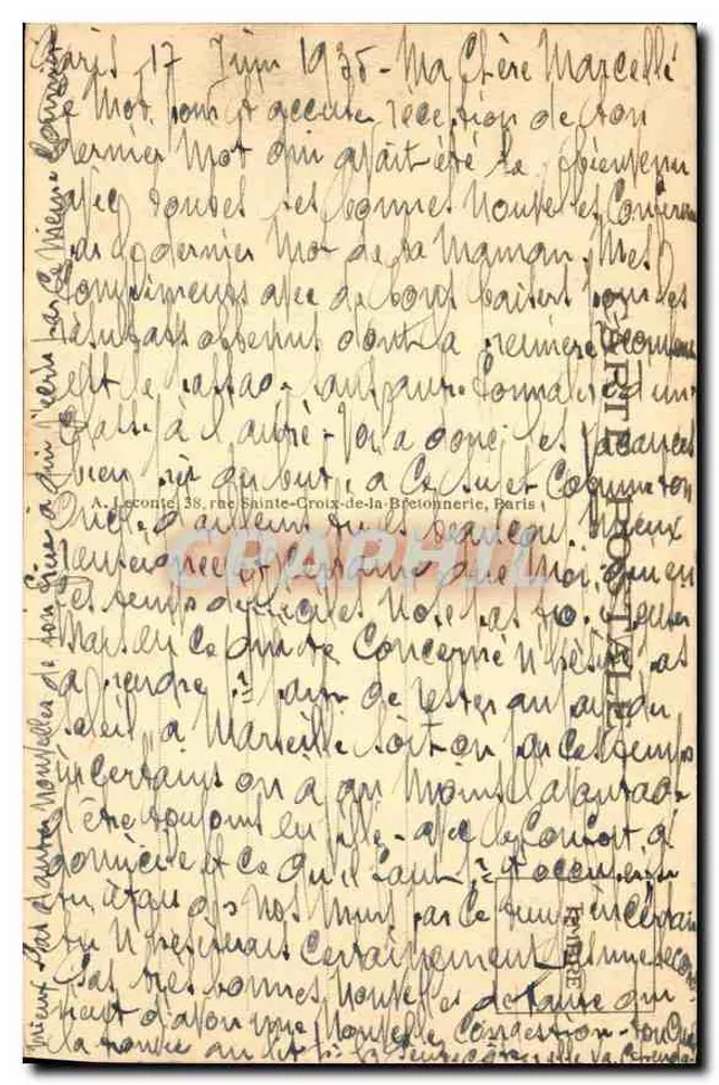 PARIS — Panorama sobre a Sena — editor desconhecido, n° 55 - Verso
