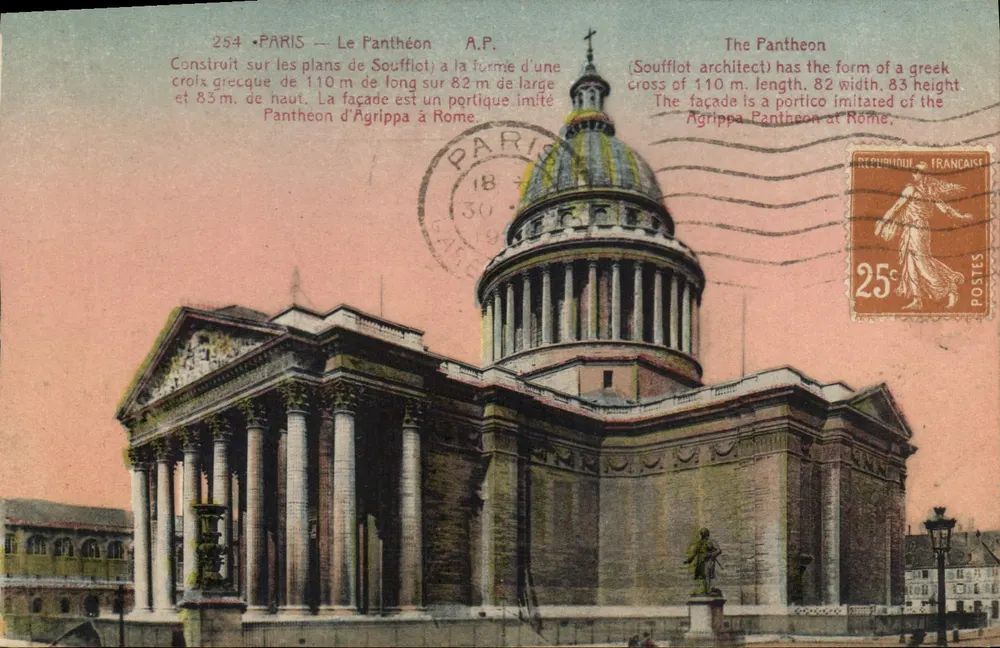 Paris — O Panteão — A.P. n°254 - Frente
