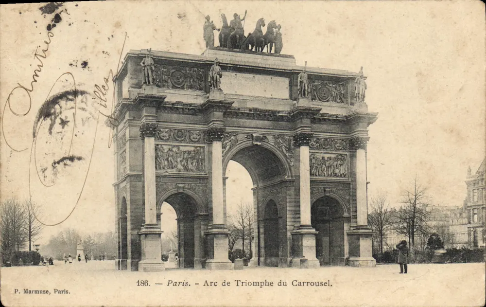 Paris — Arc de Triomphe du Carrousel — P. Marmuse, Paris. N° 186 - Awers