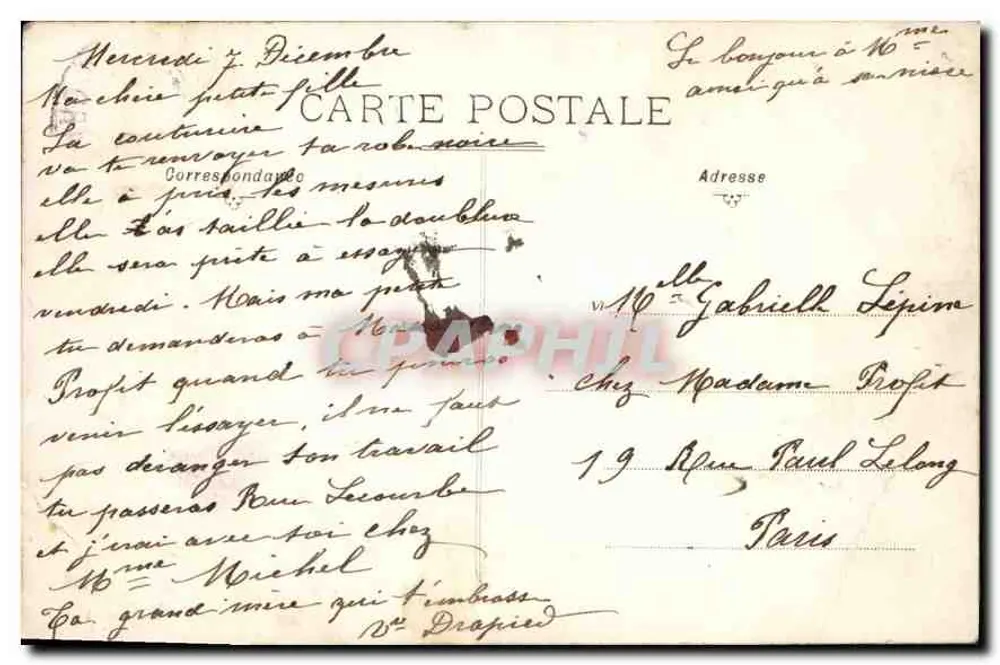 PARIS – Parc Montsouris – A Cachoeira – P. Marmon - Verso