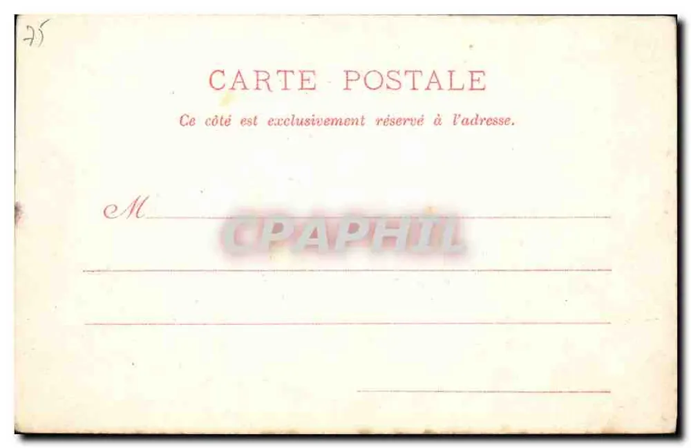 Paris — O Grande Palácio — P. Marmuse, editor, Paris. N°3 - Verso