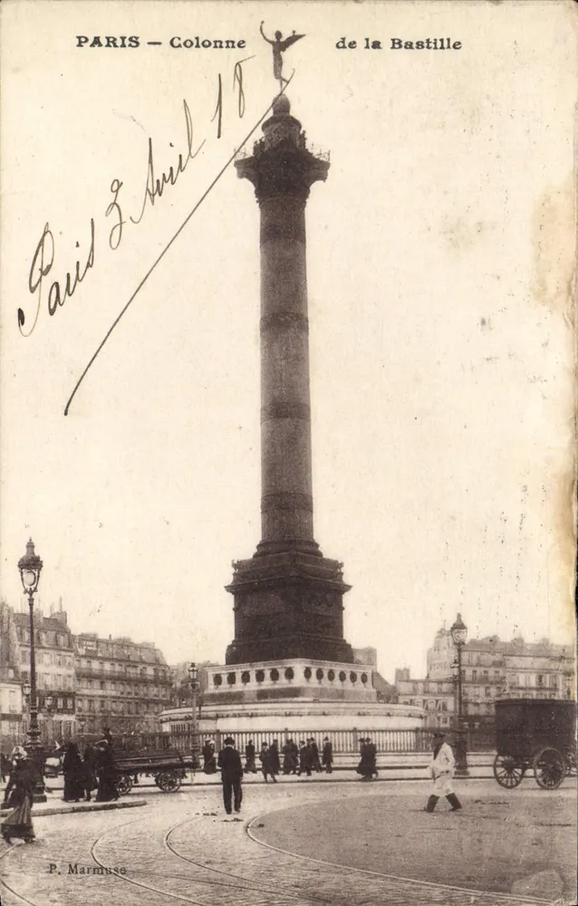 Paris — Coluna da Bastilha — P. Marmuse - Frente