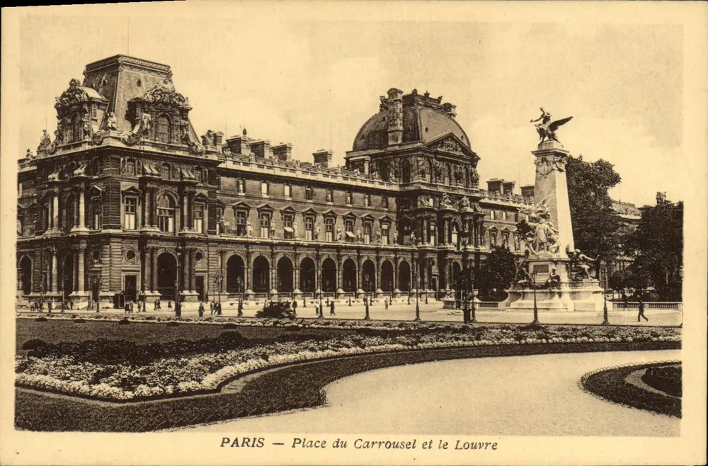 Paris — Place du Carrousel et le Louvre — Éditeur : Édit. A. Lévrier, Paris - Frente