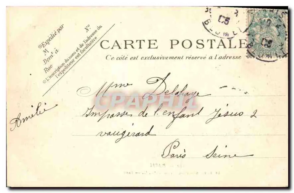 O Parque Montsouris — P.P.C. — Paris - Verso