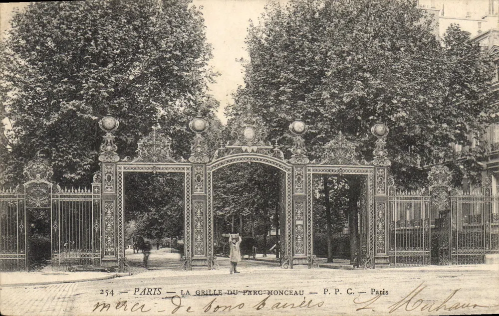 Paris — A grade do parque Monceau — P.P.C. — Paris - Frente