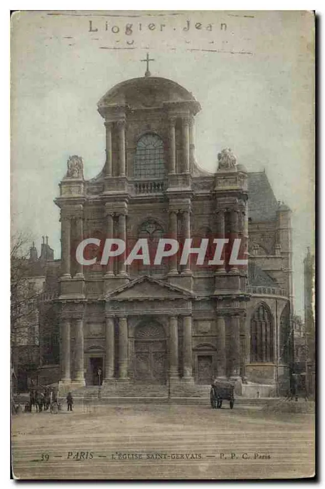 A Igreja de Saint-Gervais — Paris — P. P. C. Paris - Frente