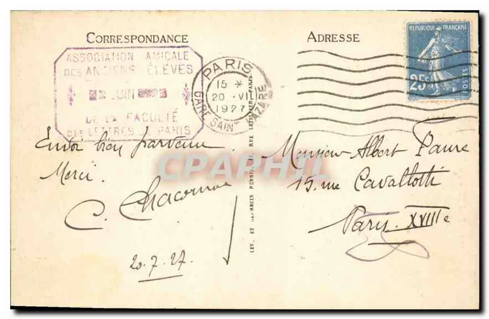 Paris - A Sorbonne - LL - Verso