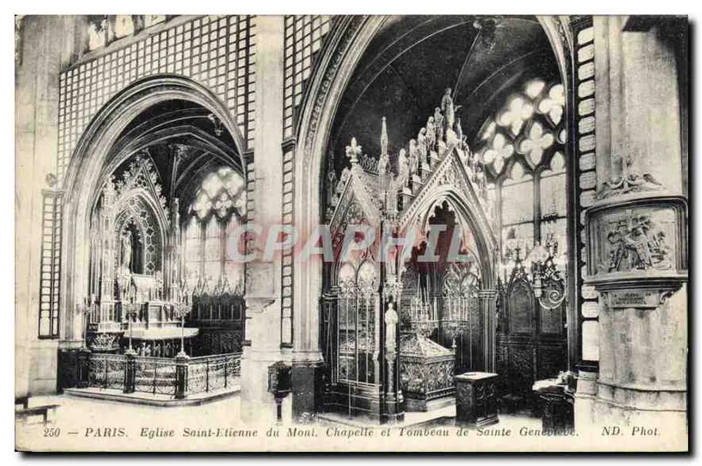 Paris - Kirche Saint-Étienne du Mont. Kapelle und Grabmal der Heiligen Geneviève — ND. Phot. - Vorderseite