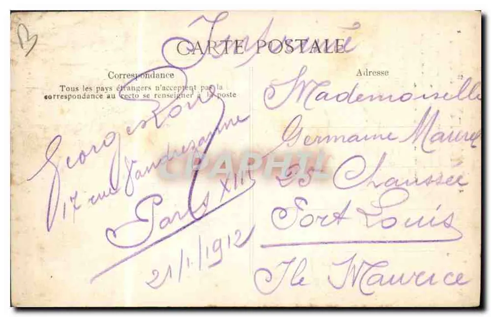 Paris — Ansicht der Kirche Saint-Séverin und Rue des Prêtres — Anonymer Verlag, Nr. 4607 - Rückseite