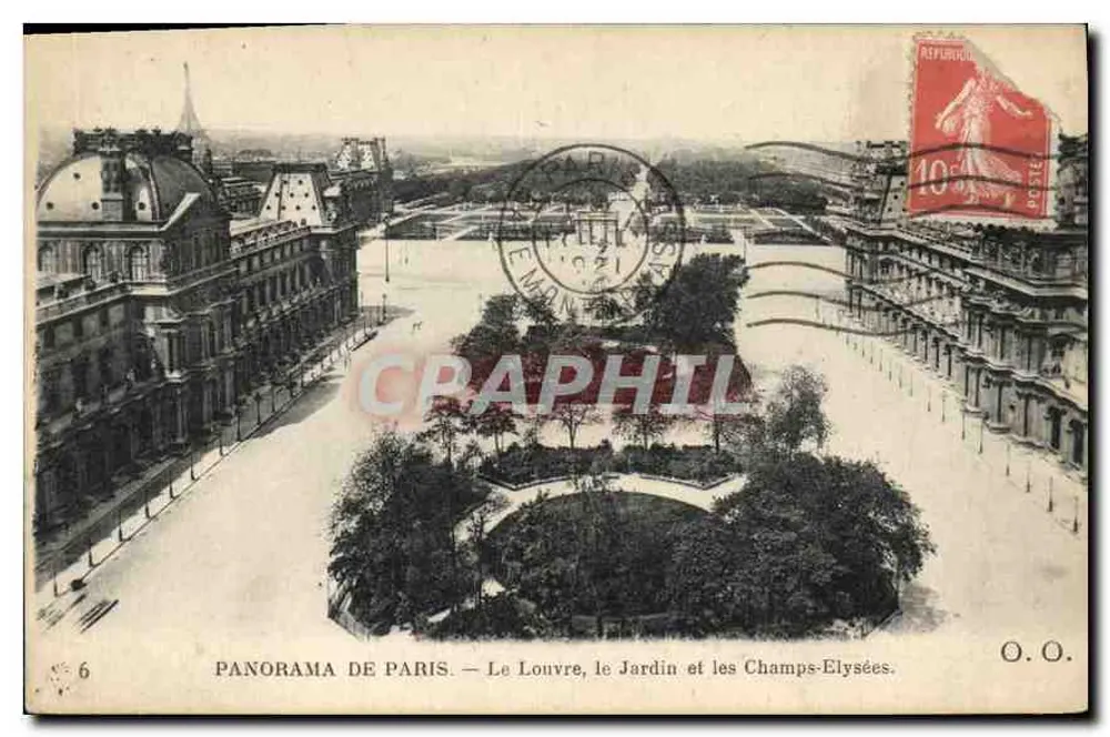 Panorama von Paris — Der Louvre, der Garten und die Champs-Élysées — O.O. n°6 - Vorderseite