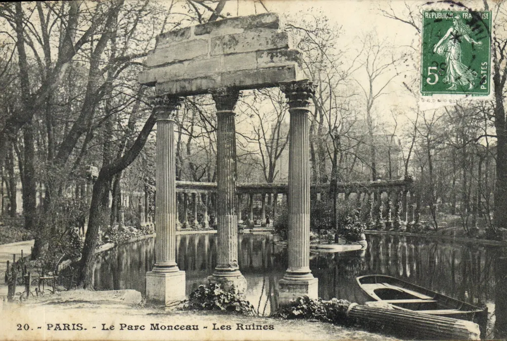 PARIS - Le Parc Monceau - Les Ruines — éditeur impr. sur la carte, n° 20 - Frente